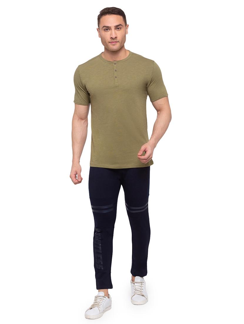 olive green solid t-shirt - 17789759 - Standard Image - 3
