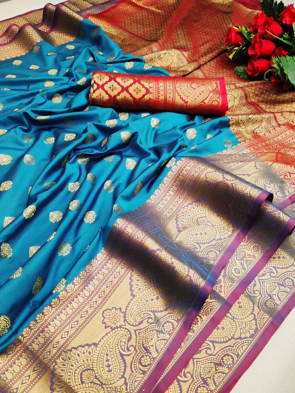 saree fabric : soft litchi silk  - 17790401 -  Zoom Image - 0
