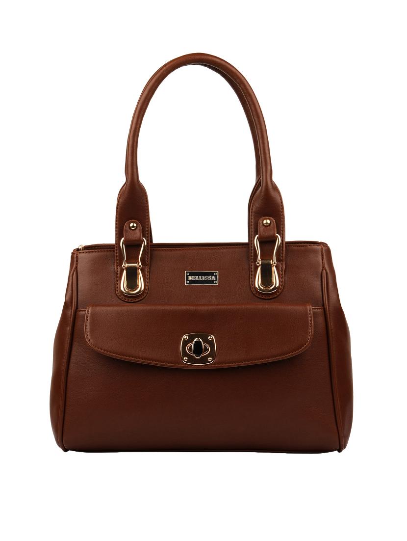 tan leatherette (pu) handbag - 17790431 -  Zoom Image - 0
