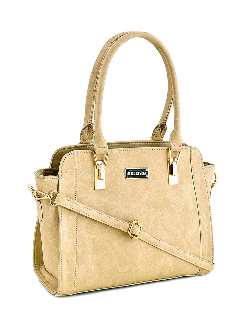 cream leatherette (pu) handbag - 17790435 - Standard Image - 3
