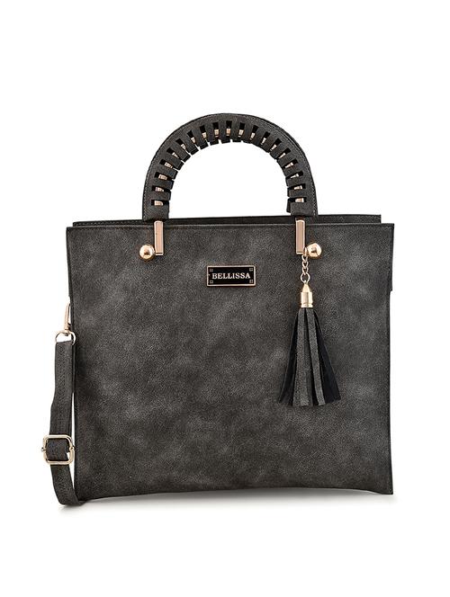 grey leatherette (pu) handbag - 17790439 -  Standard Image - 0
