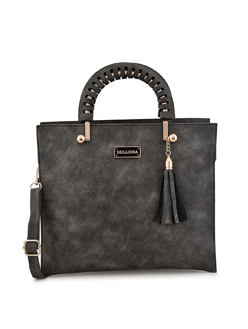 grey leatherette (pu) handbag - 17790439 -  Zoom Image - 0