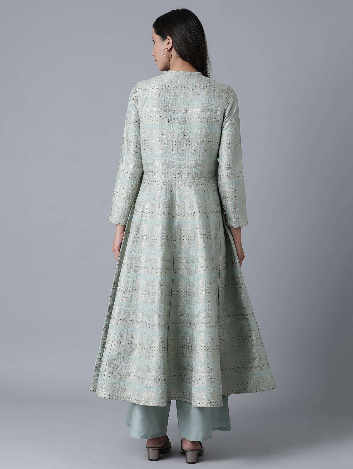 purish blue kurta palazzo set - 17791426 -  Standard Image - 3