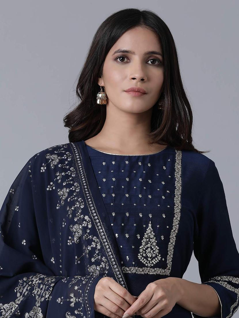 embroidered kurta pant set - 17791440 - Standard Image - 3