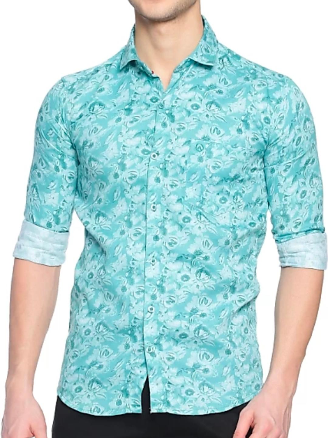 light green cotton shirt  - 17791925 -  Zoom Image - 0