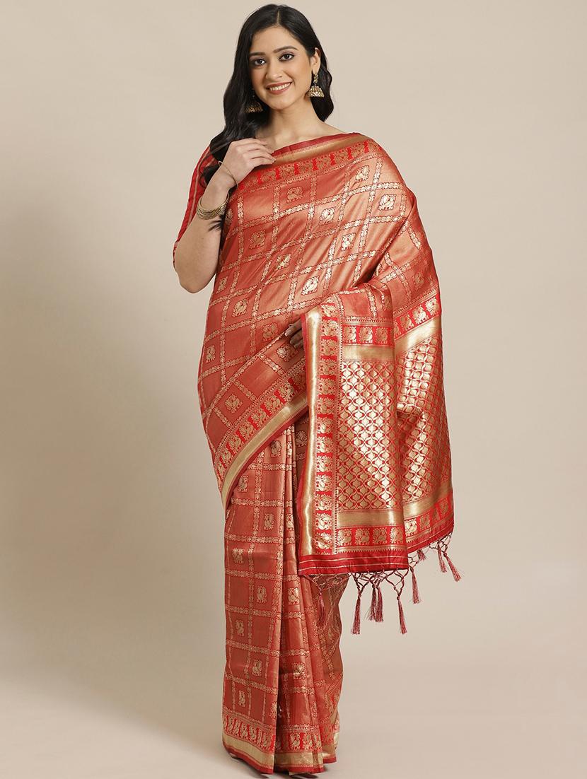 women's banarasi saree with blouse - 17792081 - Zoom Image - 0