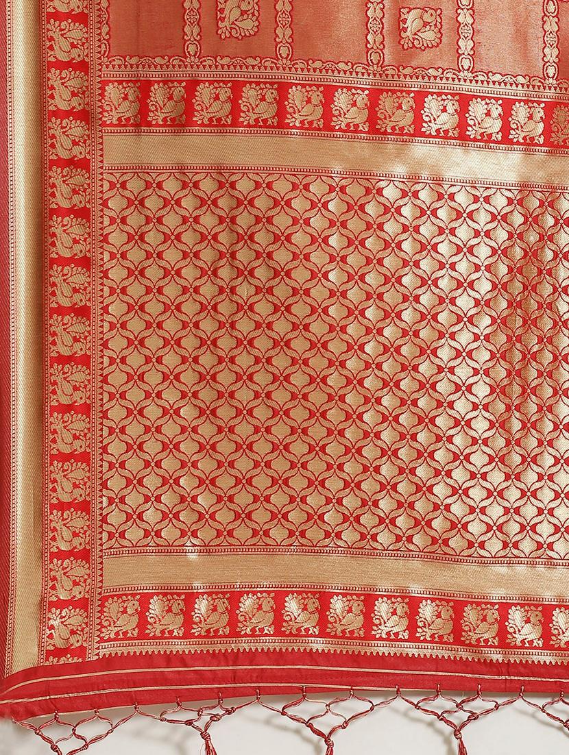 women's banarasi saree with blouse - 17792081 - Standard Image - 5