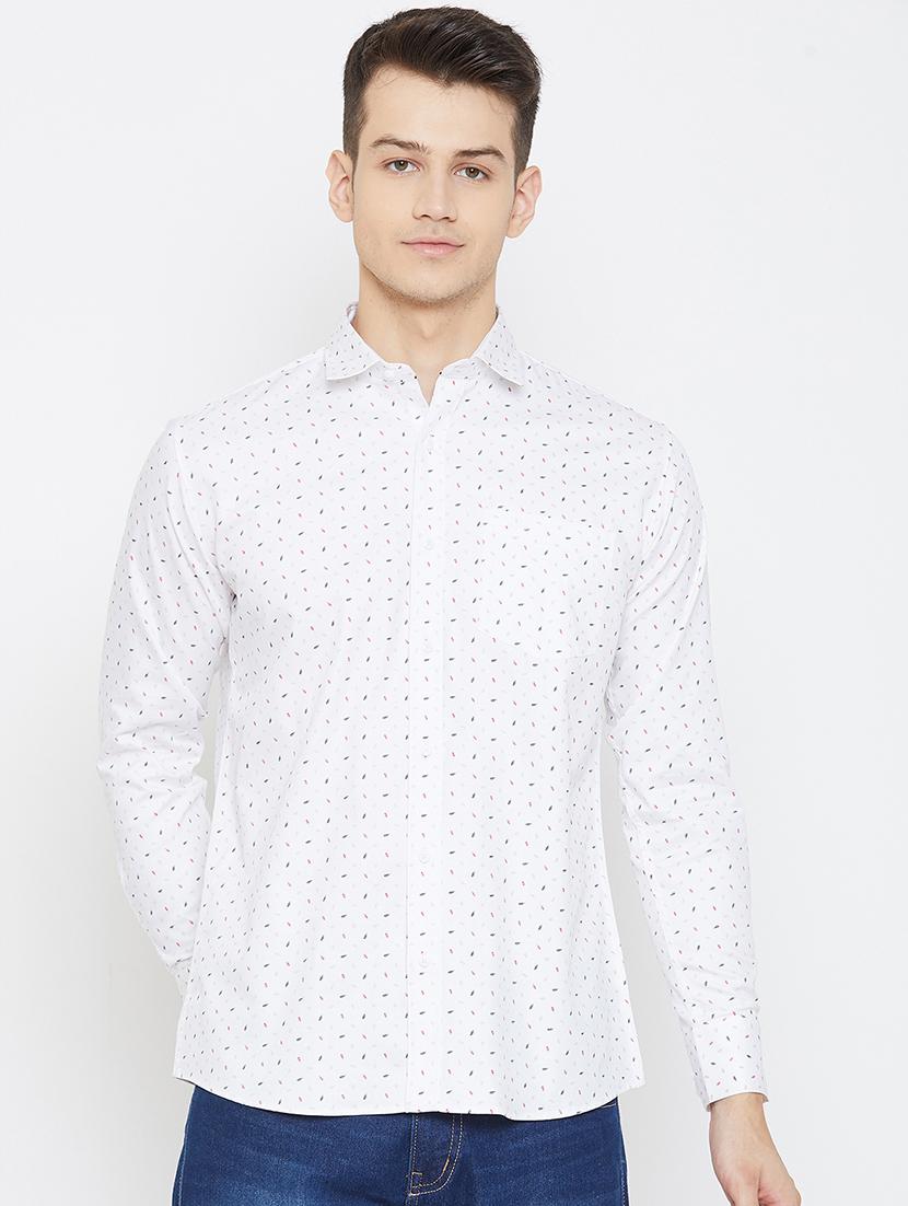 white printed casual shirt - 17792178 - Zoom Image - 0