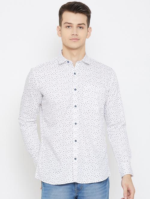 white printed casual shirt - 17792180 - Standard Image - 0