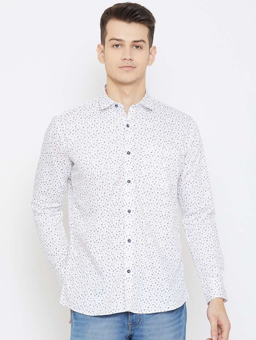 white printed casual shirt - 17792180 - Zoom Image - 0