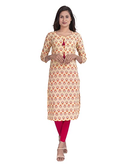 Buy online Beige Cotton Blend Straight Kurti from Kurta Kurtis for Women by  Sejora for ₹1099 at 0% off | 2024 Limeroad.com