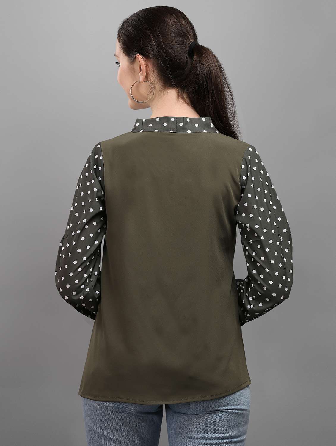 tie up neck printed top - 17793637 -  Standard Image - 3