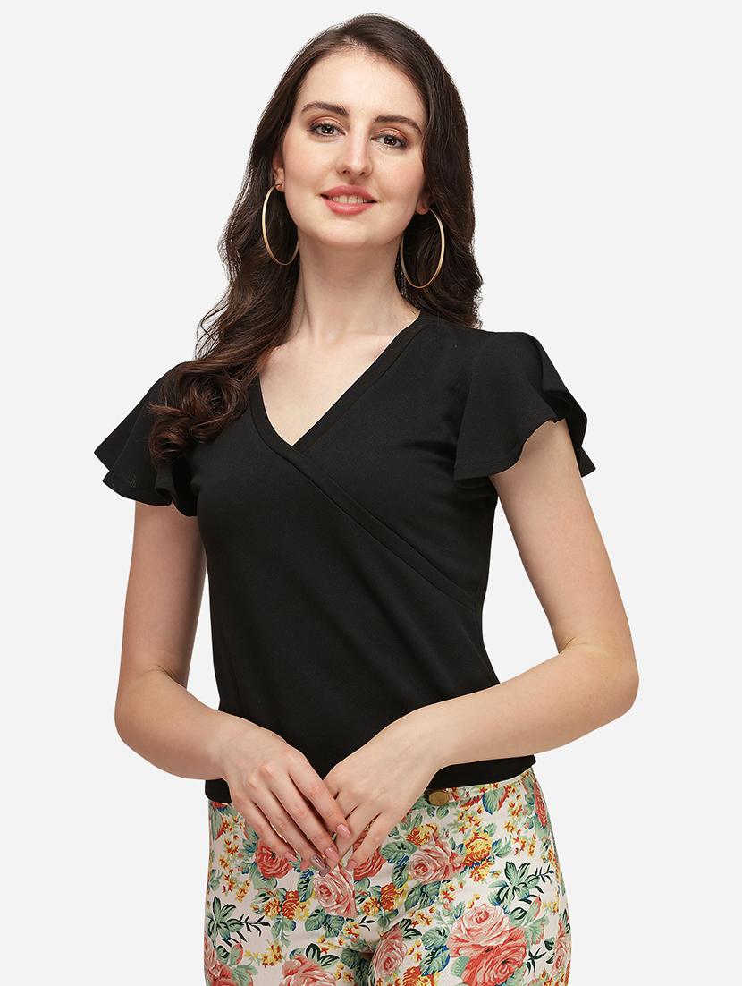 overlap neck solid top - 17793649 - Zoom Image - 0