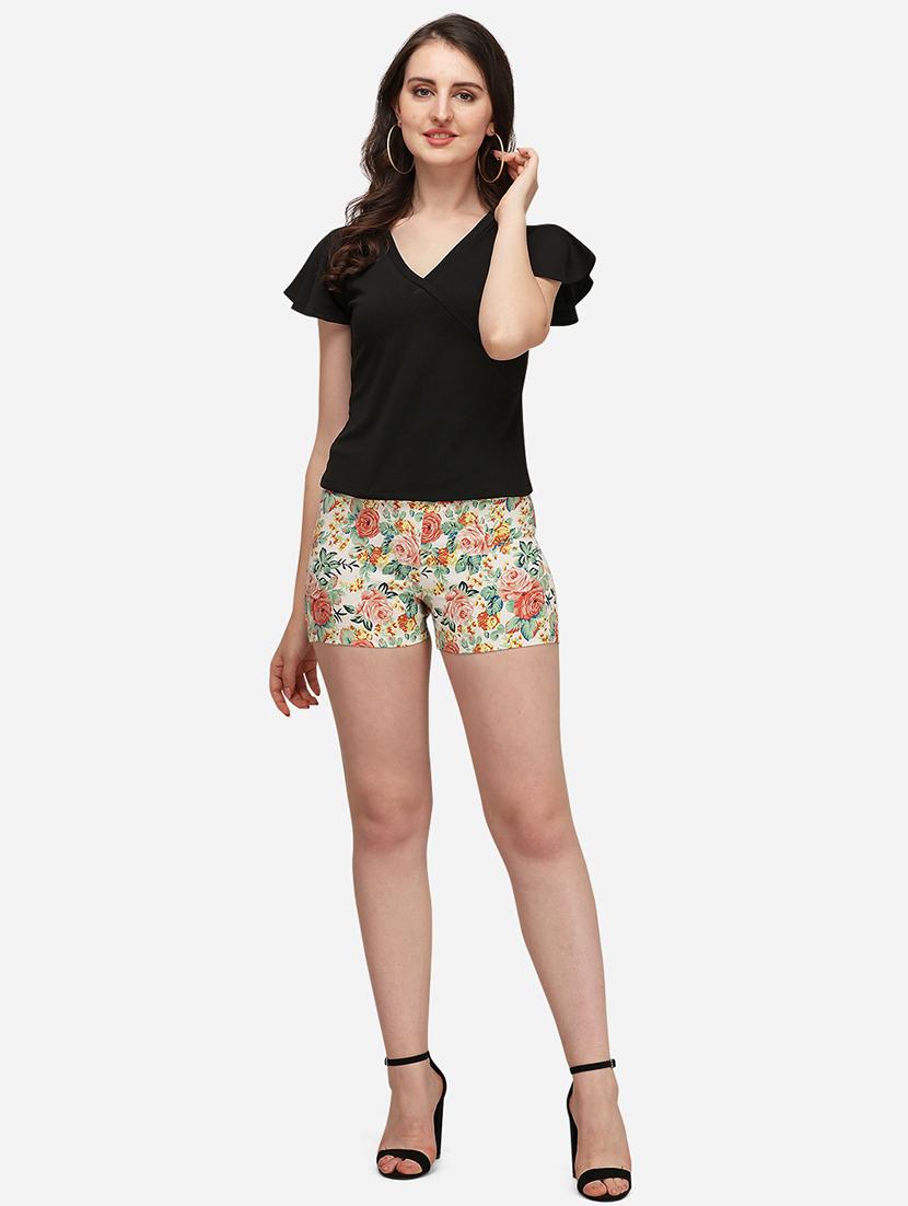 overlap neck solid top - 17793649 - Standard Image - 3
