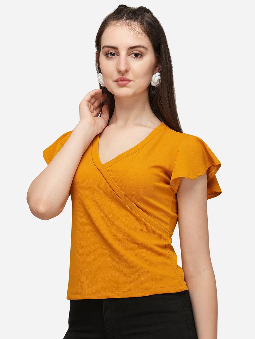 overlap neck solid top - 17793653 - Zoom Image - 0