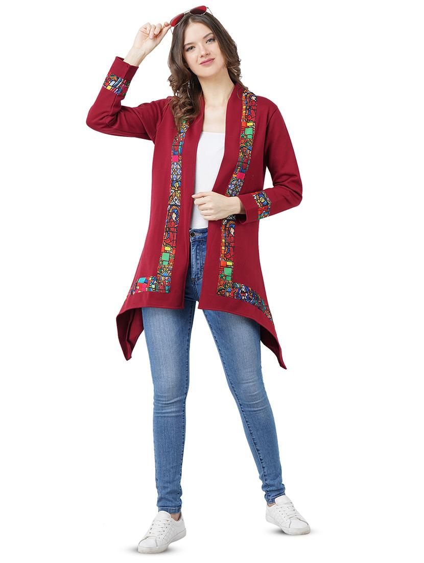 red fleece shrug - 17793828 - Standard Image - 3