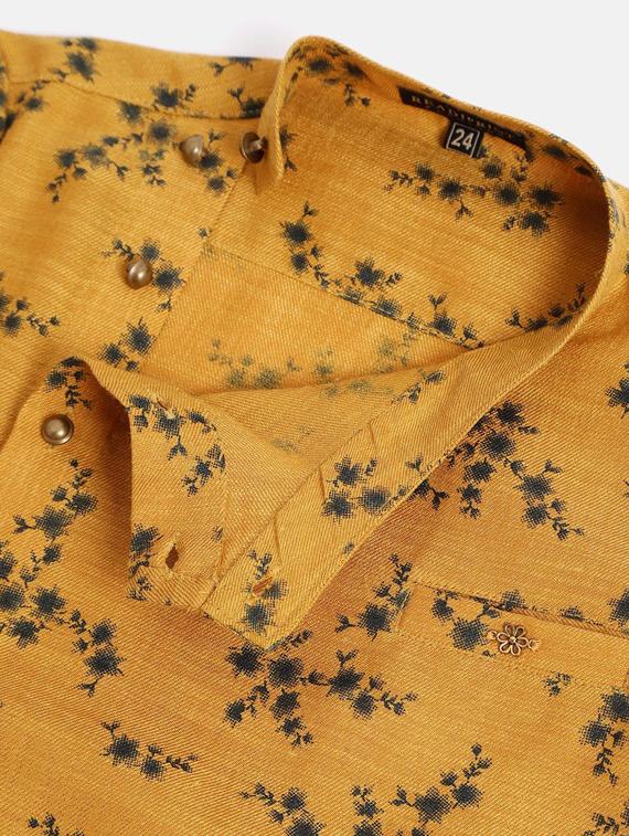 yellow printed kurta pajama set - 17793950 - Standard Image - 3