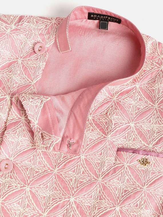 pink embroidered kurta pajama set - 17794025 -  Standard Image - 3