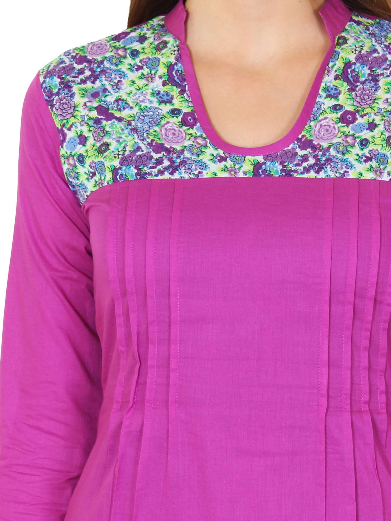 harshaya-g purple 100% cotton kurtis - 17794052 - Standard Image - 3