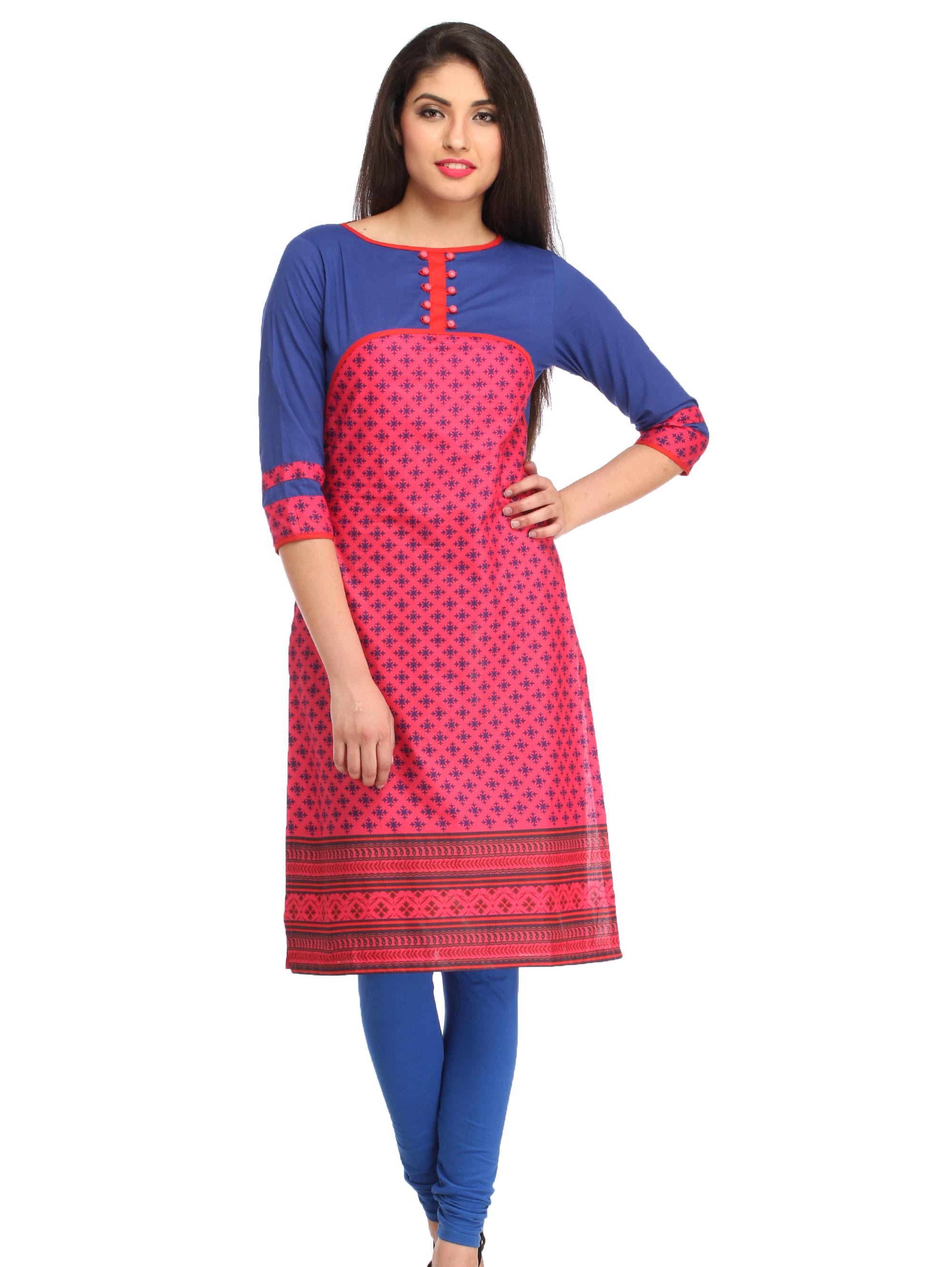 harshaya-g blue cotton kurtis - 17794217 - Zoom Image - 0