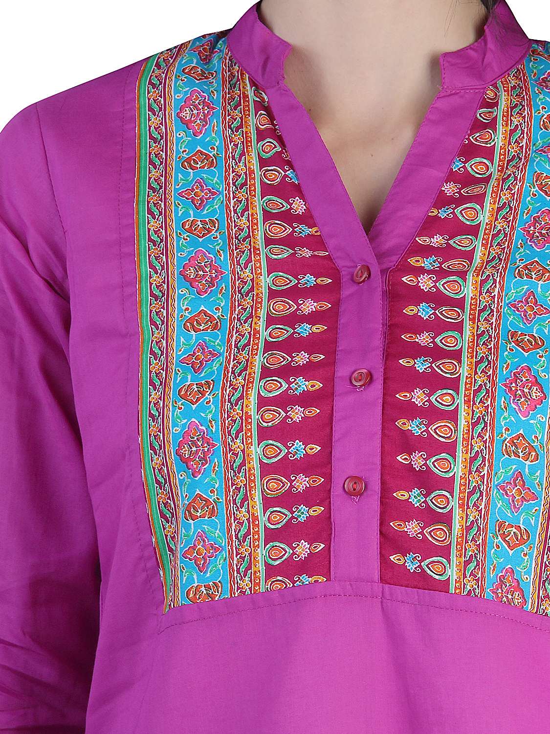 harshaya-g purple cotton kurtis - 17794248 - Standard Image - 3