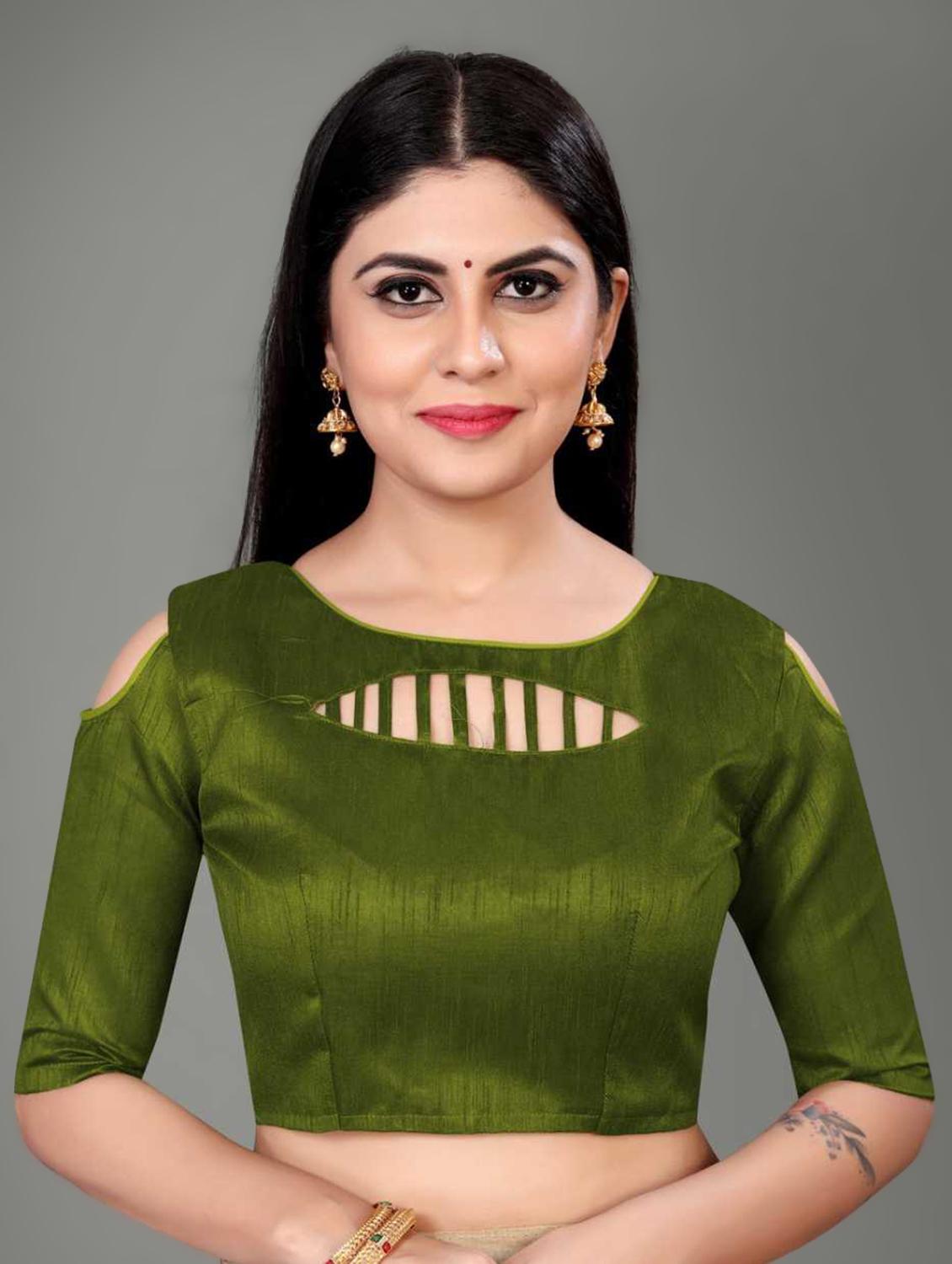 orange linen saree with blouse - 17794939 - Standard Image - 3