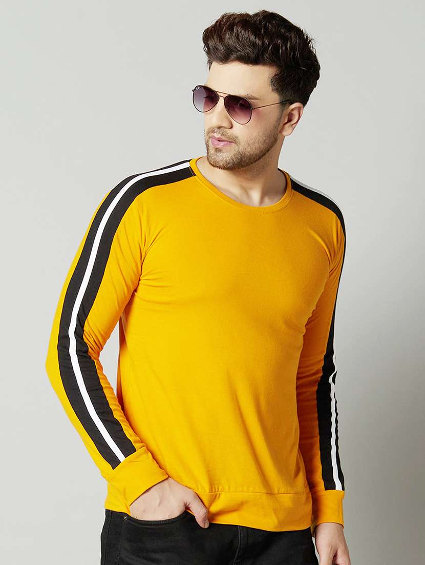mustard striped t-shirt