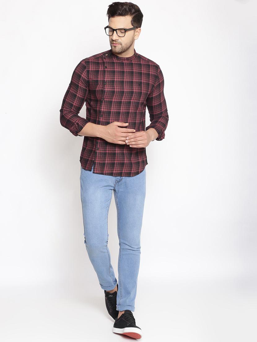 mens checks casual shirt - 17795910 - Standard Image - 3