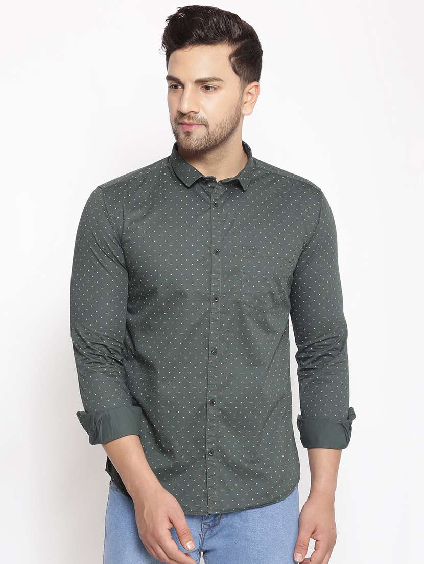 mens polka dots casual shirt - 17795922 - Zoom Image - 0