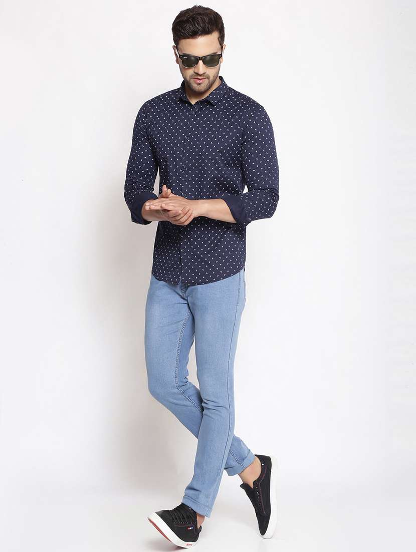 mens micro print casual shirt - 17795972 -  Standard Image - 3