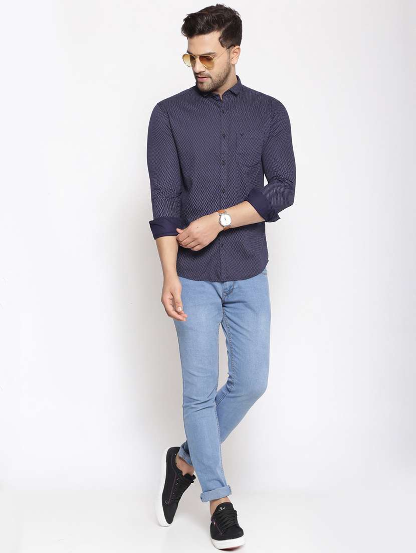 mens micro print casual shirt - 17795977 -  Standard Image - 3