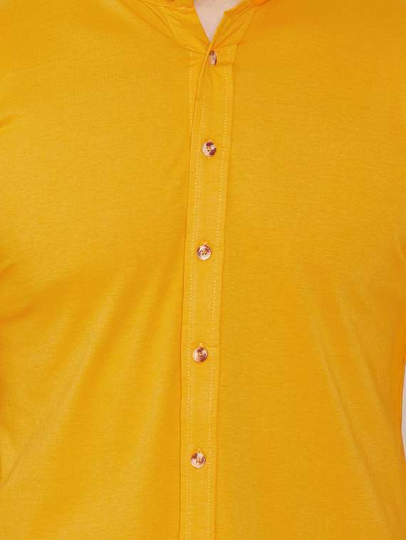 men yellow regular fit casual shirt - 17796037 -  Standard Image - 3
