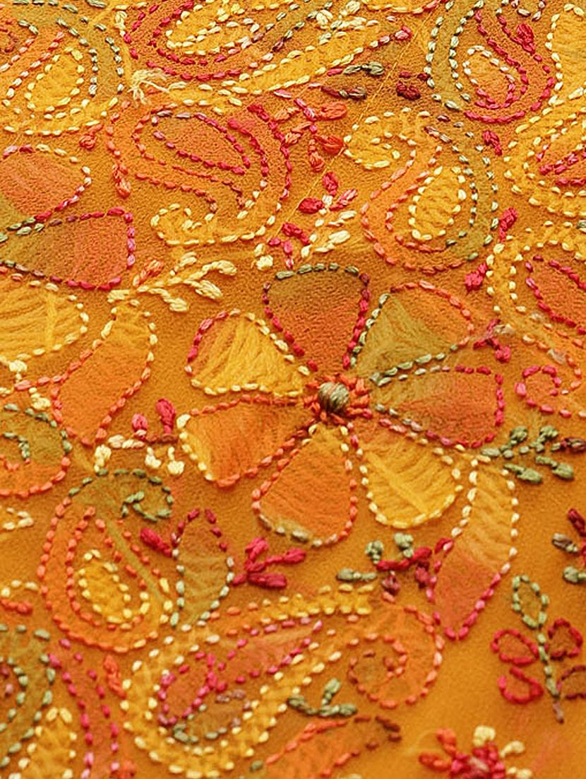 ada hand-embroidered mustard unstitched suit - 17797451 - Standard Image - 5