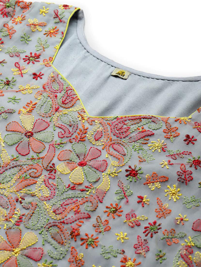 ada hand-embroidered grey unstitched suit - 17797452 - Standard Image - 3