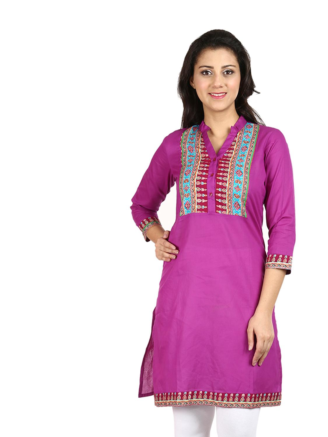 harshaya g purple cotton kurtis  - 17798225 -  Zoom Image - 0