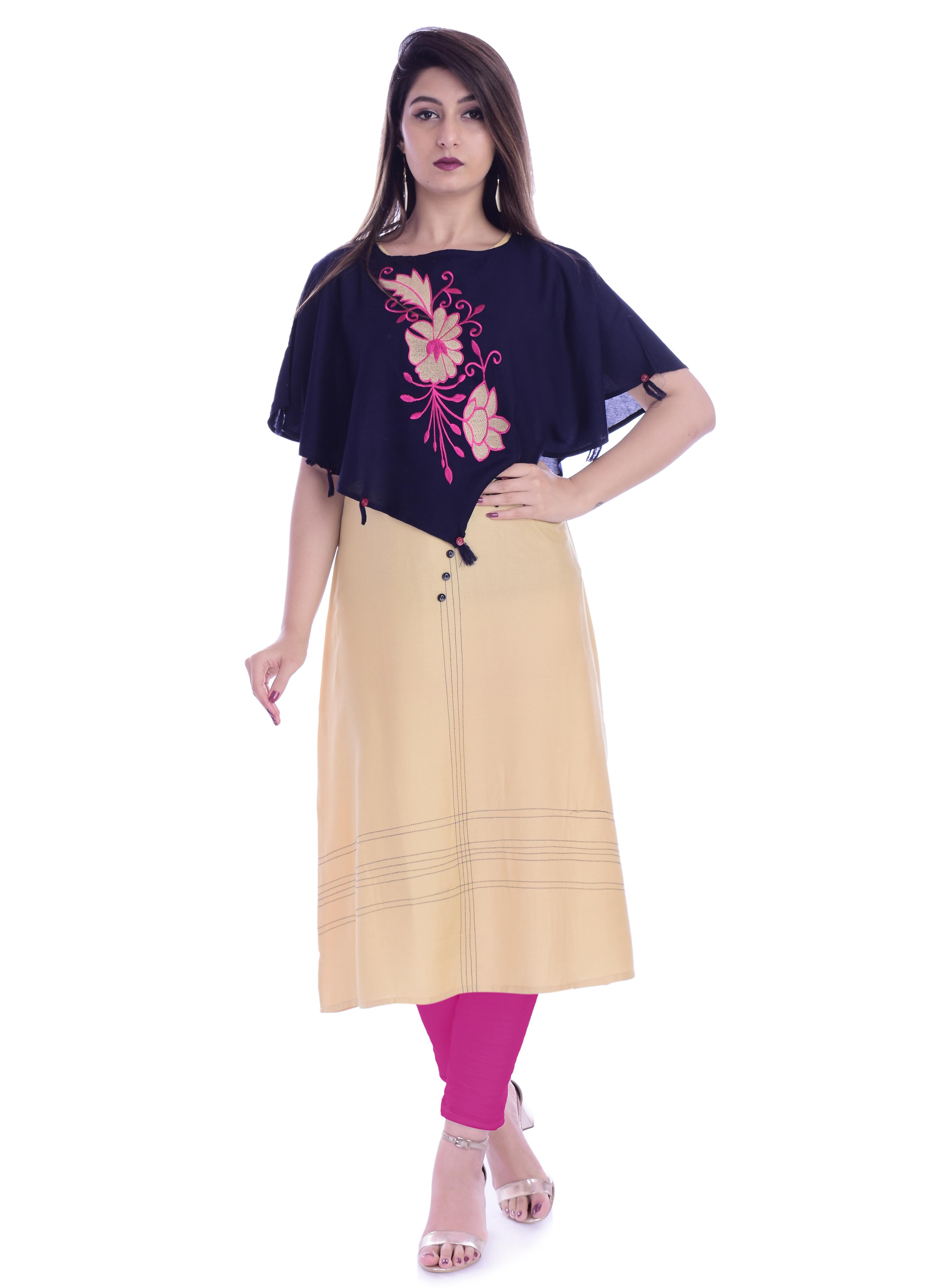 samayra looks women's embroidered a-line rayon - 17798259 - Zoom Image - 0