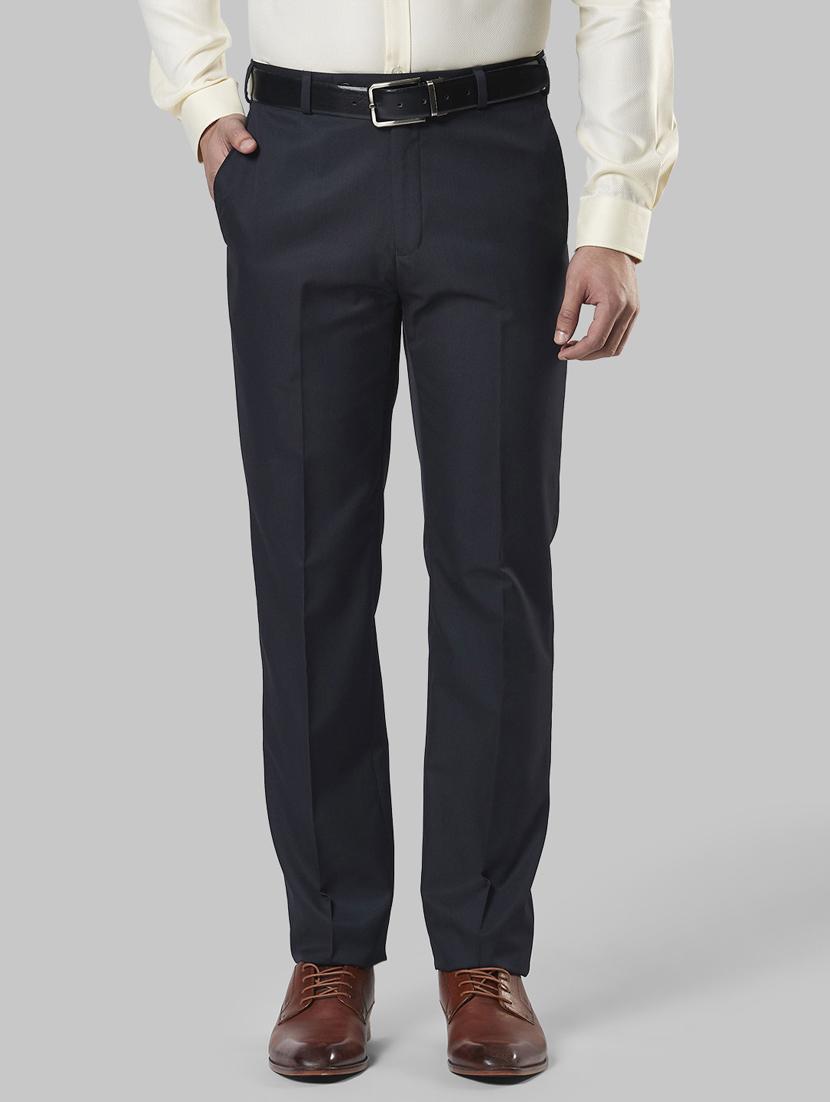 grey striped flat front formal trouser - 17799479 - Zoom Image - 0
