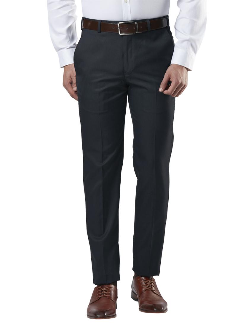grey striped flat front formal trouser - 17799537 -  Zoom Image - 0