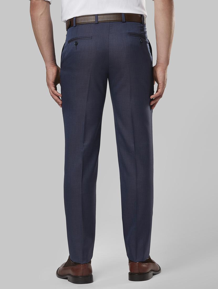 grey textured flat front formal trouser - 17800342 - Standard Image - 3