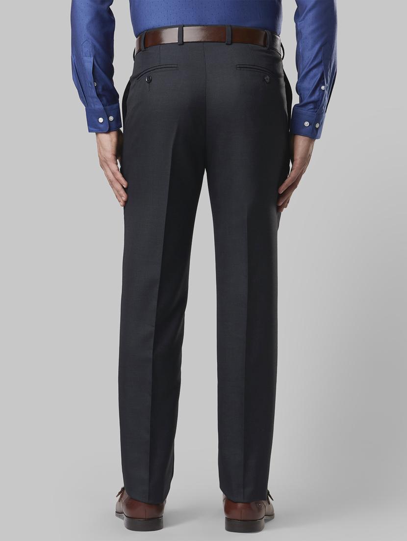 grey textured flat front formal trouser - 17800360 - Standard Image - 3