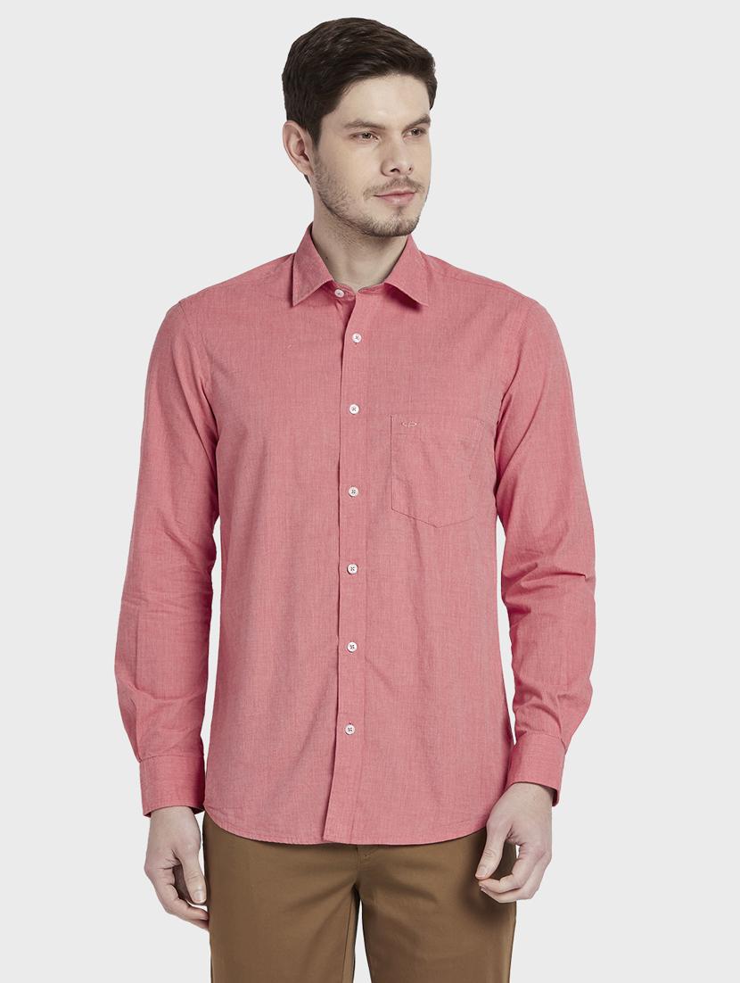 pink solid casual shirt - 17801701 -  Zoom Image - 0