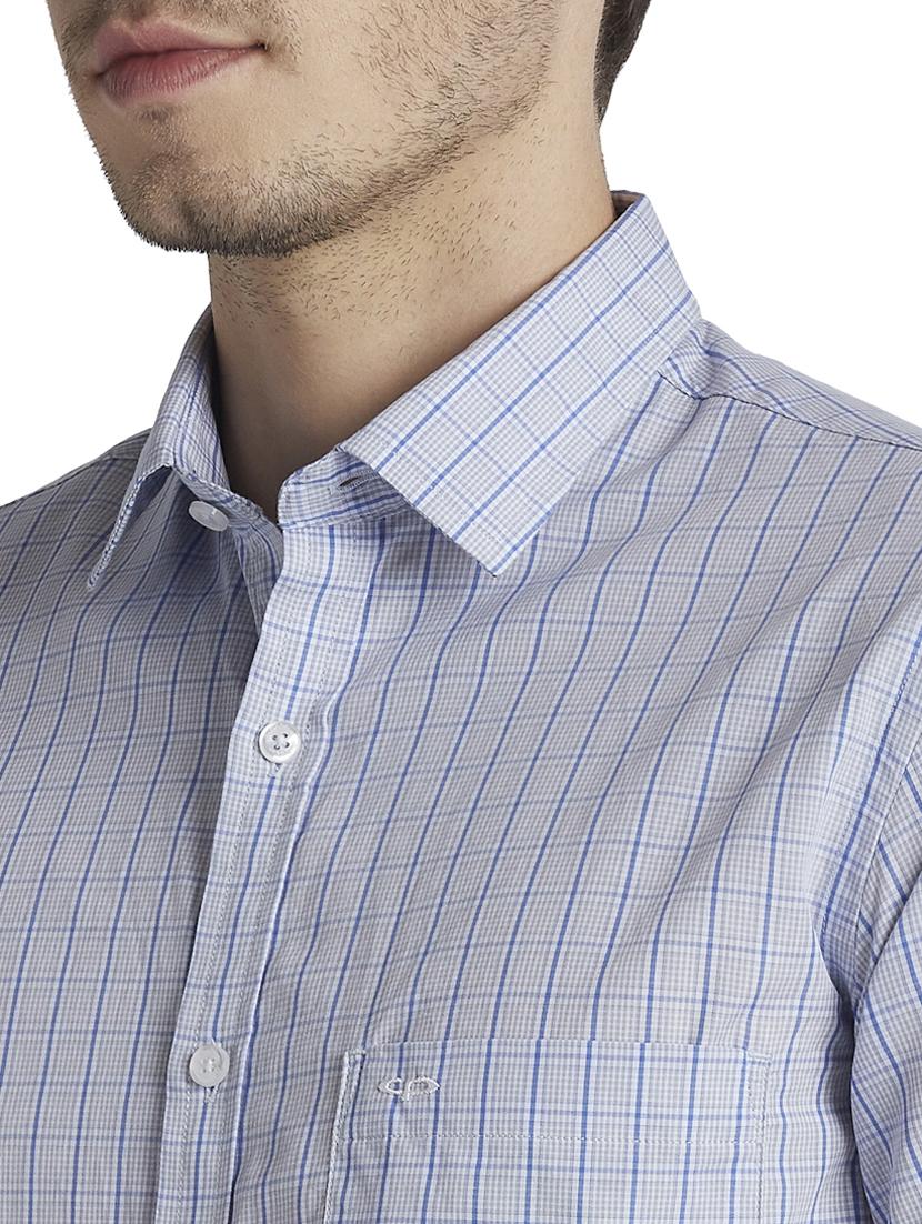 grey checkered casual shirt - 17801810 - Standard Image - 5