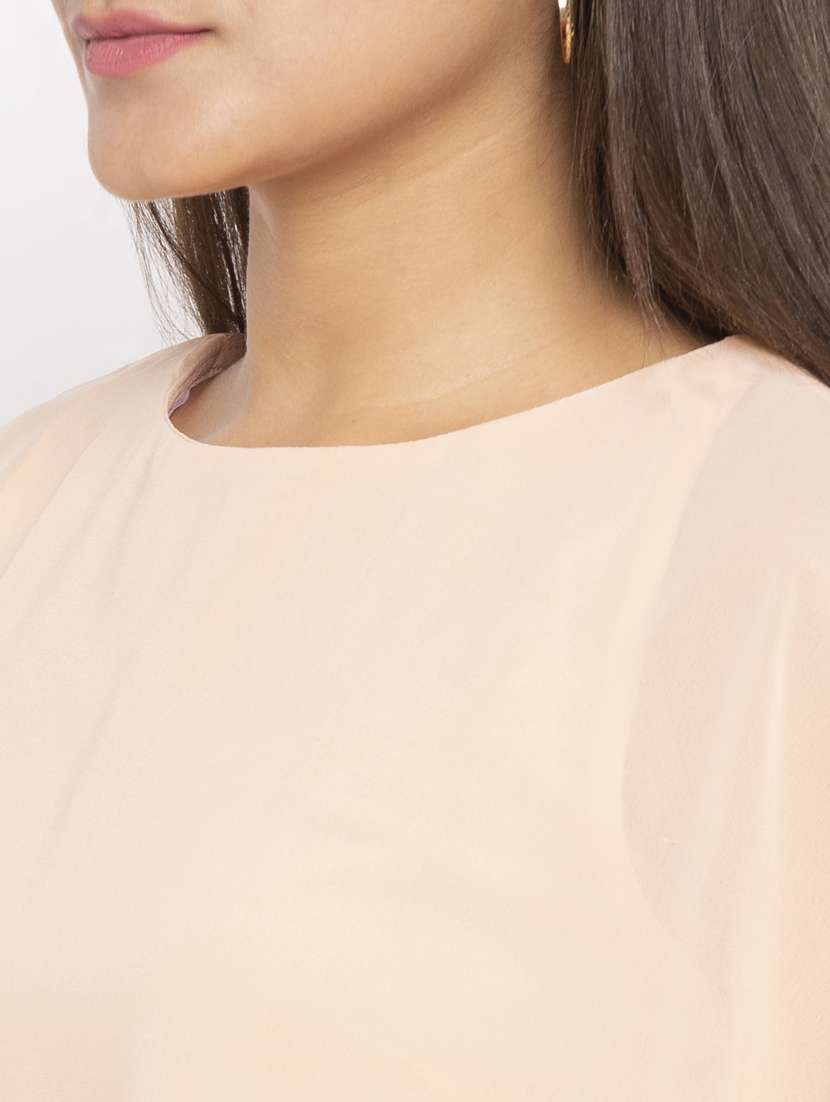 cape sleeved solid top  - 17801877 -  Standard Image - 3