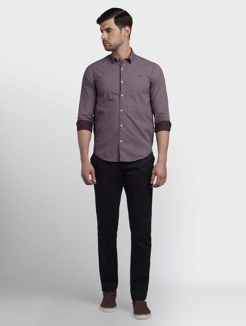 maroon printed casual shirt - 17801885 - Standard Image - 3