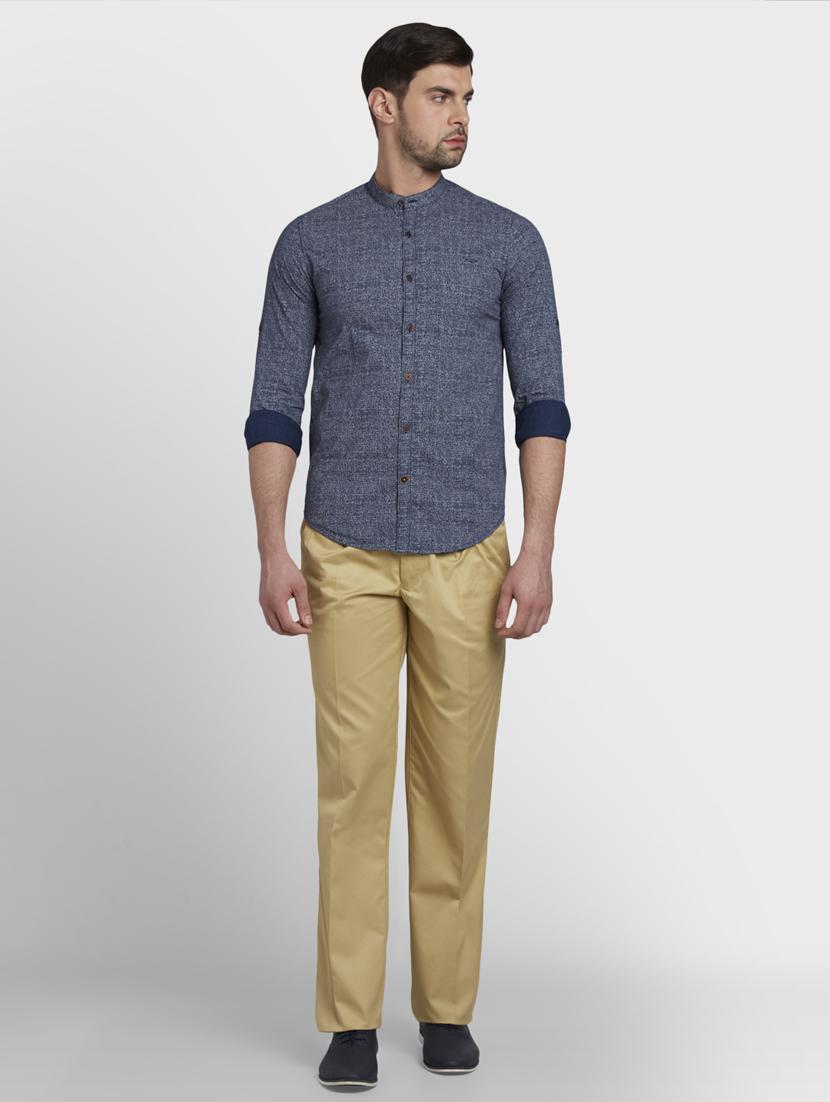 navy blue printed casual shirt - 17801891 - Standard Image - 3