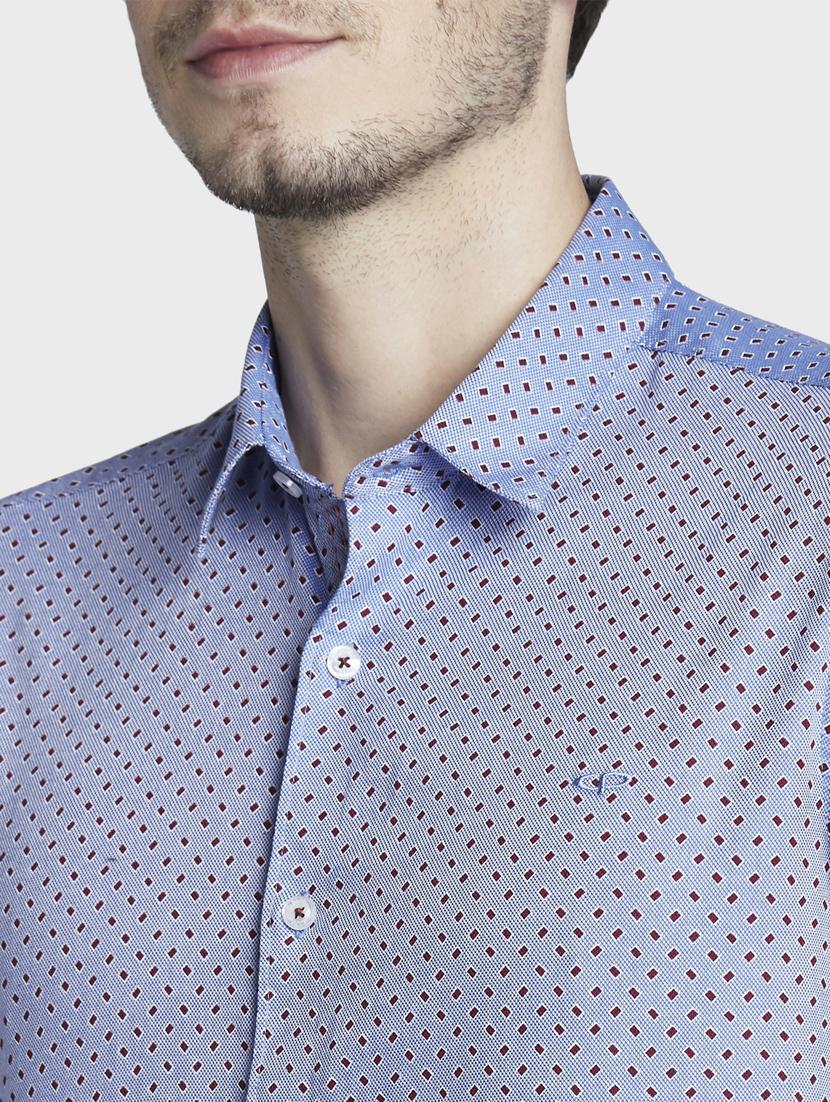 blue printed casual shirt - 17801977 - Standard Image - 5