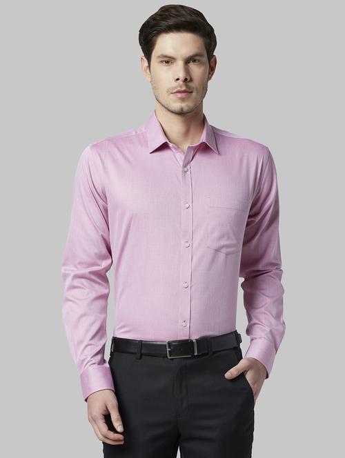 pink self design formal shirt - 17804500 -  Standard Image - 0