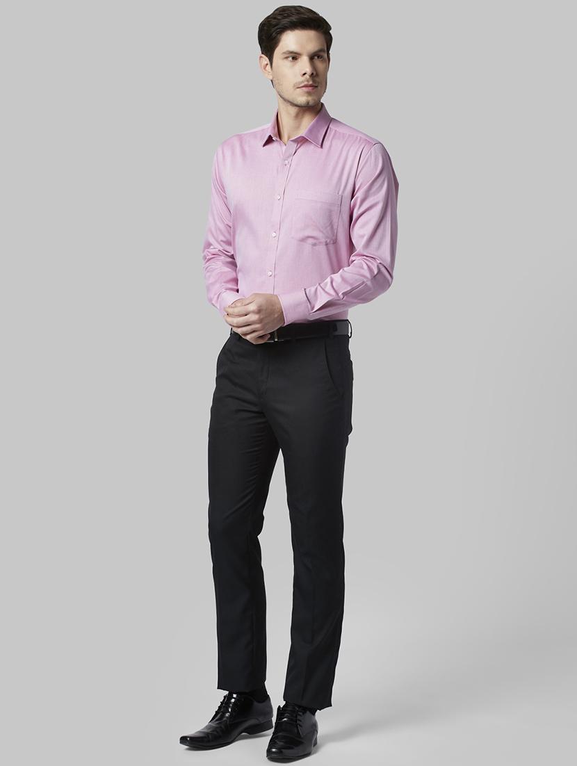 pink self design formal shirt - 17804500 - Standard Image - 3