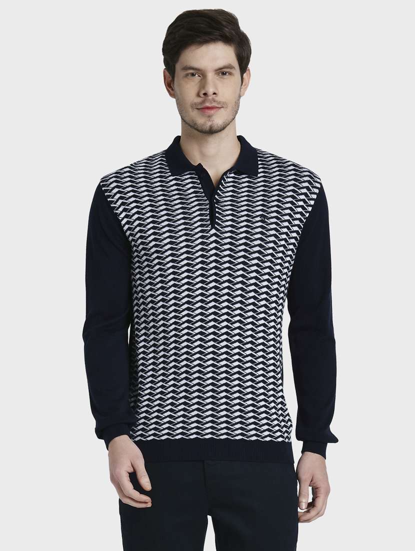 blue printed polo t-shirt - 17805498 - Zoom Image - 0