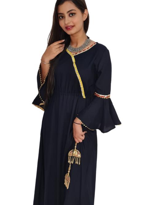 ethnic party wear solid embelleshed v - 17805780 - Standard Image - 3